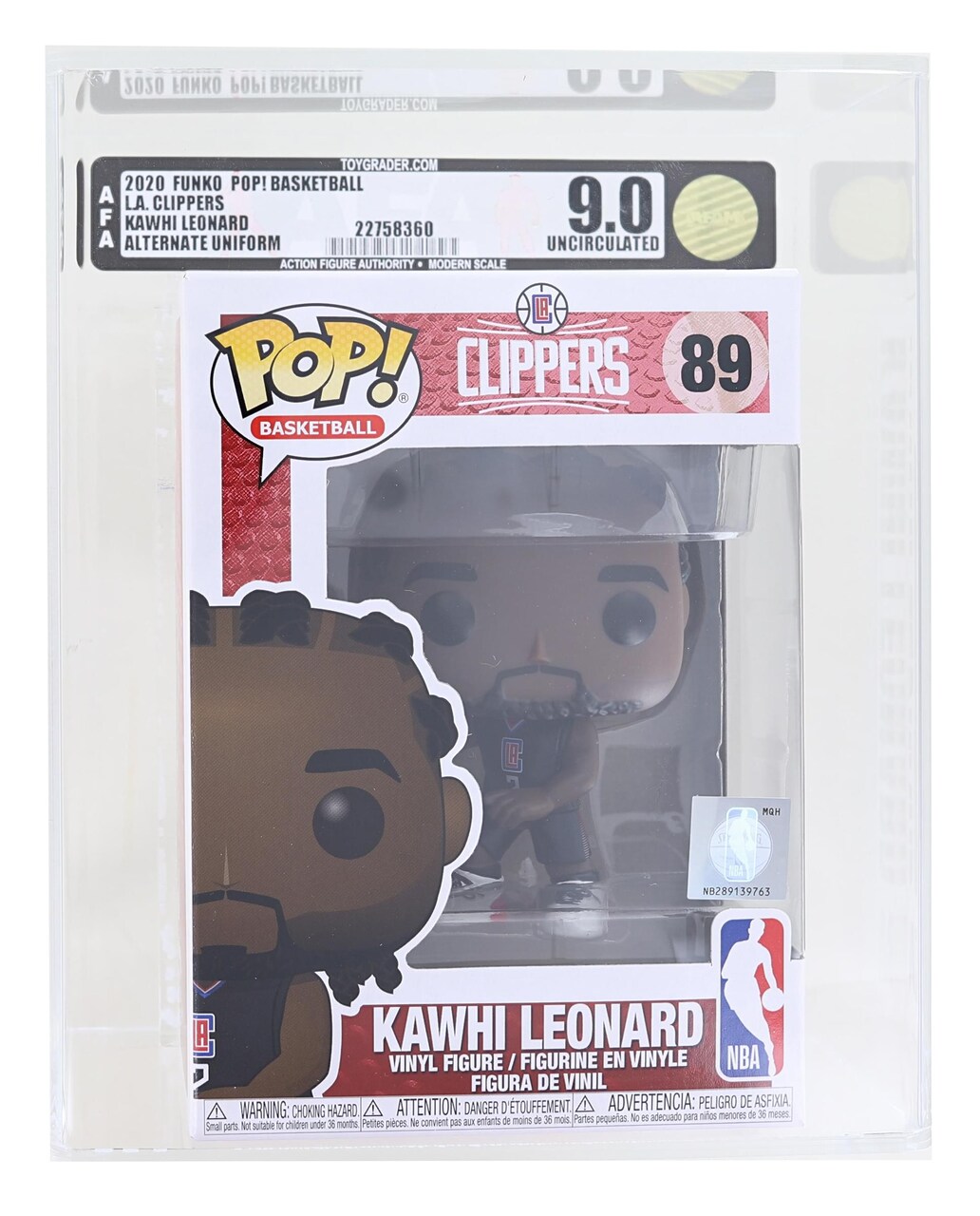 LA Clippers NBA Funko POP Vinyl Figure | Kawhi Leonard (Alternate) Graded AFA 9.0